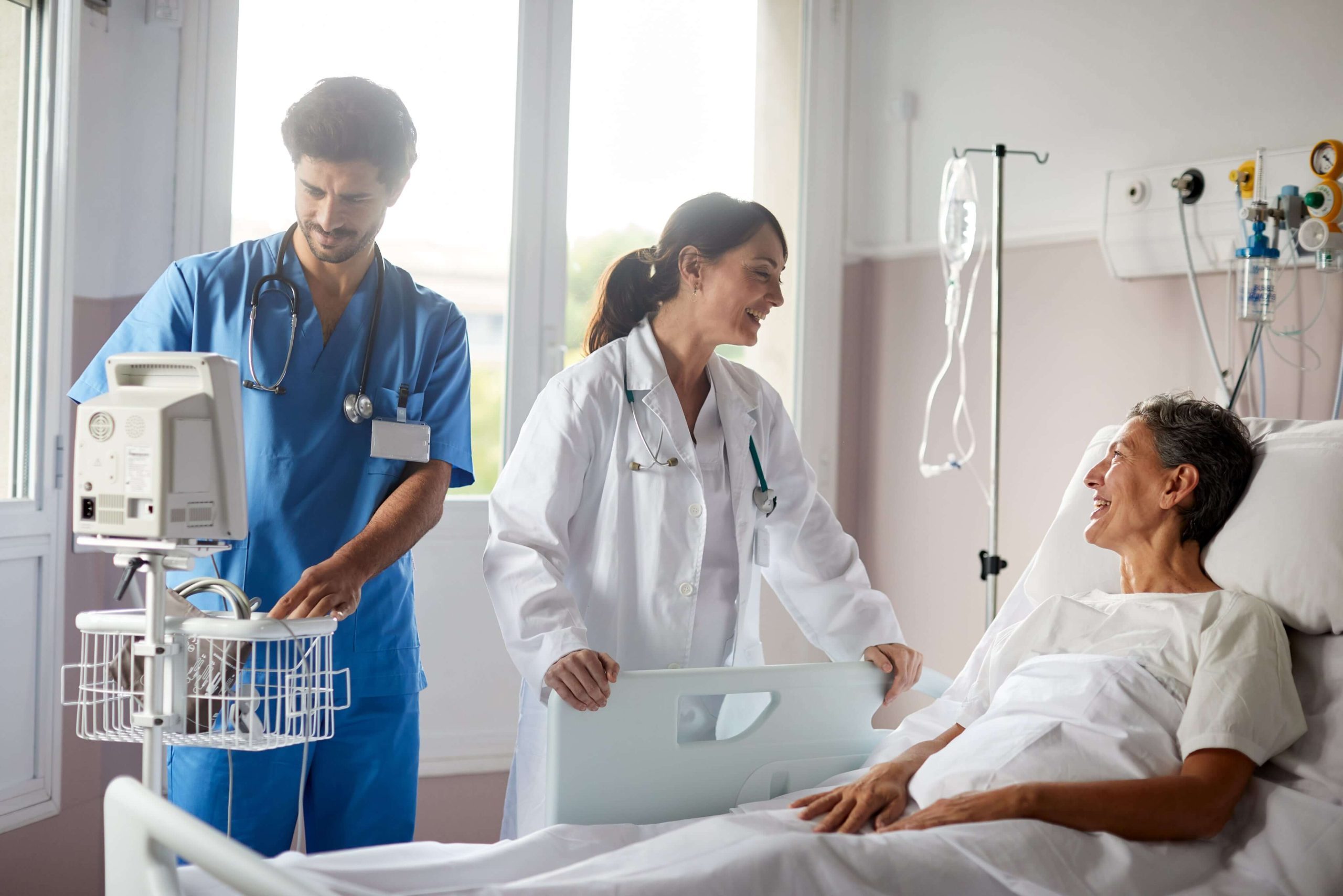 Clinical team providing expert, bedside care with warmth and confidence—answering the call when every moment counts.